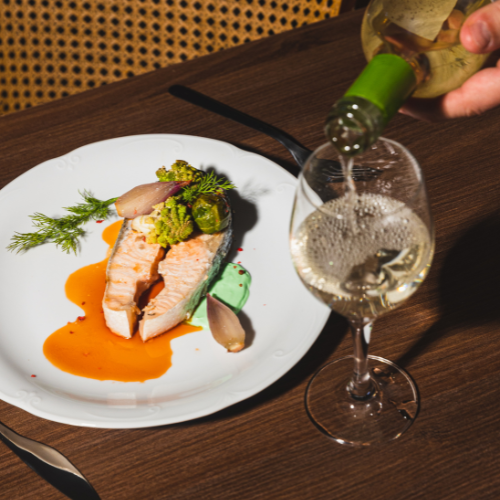 vin et poisson
